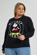 تنزيل الصورة على معرض الصور، Redtag-Black-Mickey-Mouse-Sweatshirt-Character,-Colour:Black,-Filter:Plus-Size,-LDP-Sweatshirts,-New-In,-New-In-LDP,-Non-Sale,-S22A,-Section:Women,-TBL-Women&#39;s-
