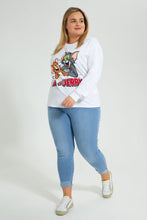 تنزيل الصورة على معرض الصور، Redtag-White-Tom-&amp;-Jerry-Sweatshirt-Character,-Colour:White,-Filter:Plus-Size,-LDP-Sweatshirts,-New-In,-New-In-LDP,-Non-Sale,-S22A,-Section:Women,-TBL-Women&#39;s-
