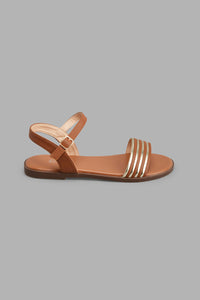 Redtag-Brown-Strap-Sandal-Sandals-Senior-Girls-5 to 14 Years