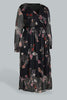 Redtag-Black-Floral-Print-Wrap-Midi-Dresses-Women's-