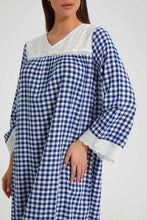 Load image into Gallery viewer, Redtag-Check-Printed-Nightgown-Nightgowns-Women's-
