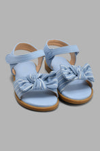 Load image into Gallery viewer, Redtag-Blue-Bow-Detail-Sandal-Slingbacks-Girls-3 to 5 Years
