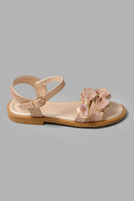 Load image into Gallery viewer, Redtag-Copper-Bow-Detail-Sandal-Casual-Sandals-Girls-3 to 5 Years
