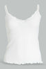 Redtag-White-Strappy-Rib-Vest-With-Lace-Vests-Women's-