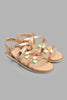 Redtag-Copper-Strappy-Sandal-Casual-Sandals-Girls-3 to 5 Years