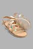 Redtag-Copper-Strappy-Sandal-Casual-Sandals-Girls-3 to 5 Years