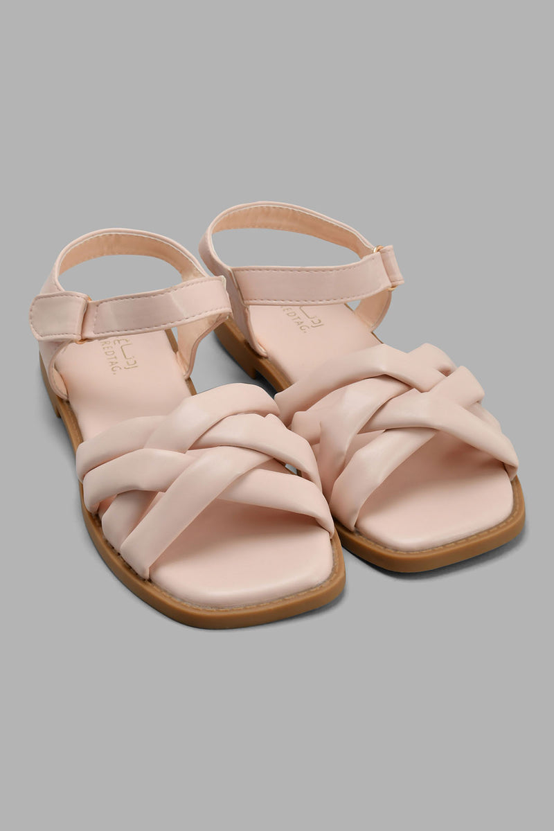 Redtag-Pink-Strap-Sandal-Slingbacks-Senior-Girls-5 to 14 Years