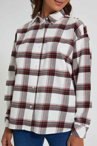 Redtag-Check-Shirt-Blouses-Women's-0