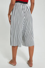 تنزيل الصورة على معرض الصور، Redtag-Black-Striped-Wideleg-Culotte-Trousers-Women&#39;s-0
