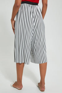 Redtag-Black-Striped-Wideleg-Culotte-Trousers-Women's-0