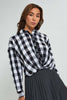 Redtag-Black-White-Check-Shirt-Blouses-Women's-0
