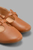 Redtag-Brown-T-Bar-Ballerina-Ballerinas-Girls-3 to 5 Years