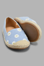 Load image into Gallery viewer, Redtag-Denim-Floral-Embroidered-Espadrilles-Espadrilles-Girls-3 to 5 Years
