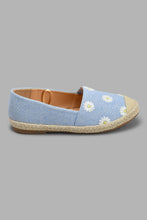 Load image into Gallery viewer, Redtag-Denim-Floral-Embroidered-Espadrilles-Espadrilles-Girls-3 to 5 Years
