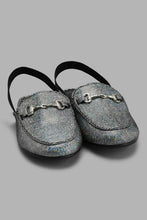 تنزيل الصورة على معرض الصور، Redtag-Black-Shimmer-Mule-Mules-Girls-3 to 5 Years
