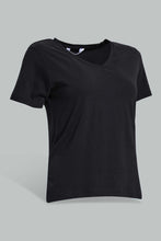 Load image into Gallery viewer, Black Basic T-Shirt For Women
