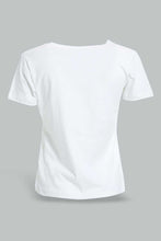 Load image into Gallery viewer, Redtag-White-Plain-Short-Sleeve-V-Neck-T-Shirt-Active-Tees-Women&#39;s-
