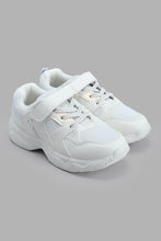 Load image into Gallery viewer, Redtag-Cream-Velcro-Strap-Trainer-Sneakers-Girls-3 to 5 Years
