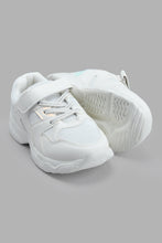 Load image into Gallery viewer, Redtag-Cream-Velcro-Strap-Trainer-Sneakers-Girls-3 to 5 Years
