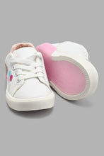 Load image into Gallery viewer, Redtag-White-Ice-Cream-Trim-Sneaker-Sneakers-Girls-3 to 5 Years
