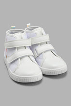 Load image into Gallery viewer, Redtag-White-Swan-High-Top-Sneaker-Sneakers-Girls-3 to 5 Years
