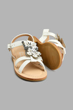 Load image into Gallery viewer, Redtag-White-Butterfly-Sandal-Colour:White,-Filter:Girls-Footwear-(3-to-5-Yrs),-GIR-Casual-Sandals,-New-In,-New-In-GIR-FOO,-Non-Sale,-S22B,-Section:Kidswear-Girls-3 to 5 Years
