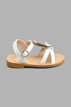 Load image into Gallery viewer, Redtag-White-Butterfly-Sandal-Colour:White,-Filter:Girls-Footwear-(3-to-5-Yrs),-GIR-Casual-Sandals,-New-In,-New-In-GIR-FOO,-Non-Sale,-S22B,-Section:Kidswear-Girls-3 to 5 Years
