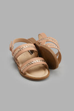 Load image into Gallery viewer, Redtag-Sand-Braided-Strap-Sandal-Sandals-Girls-3 to 5 Years
