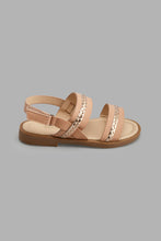 Load image into Gallery viewer, Redtag-Sand-Braided-Strap-Sandal-Sandals-Girls-3 to 5 Years
