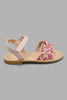 Redtag-Pink-Braided-Strap-Sandal-Slingbacks-Girls-3 to 5 Years