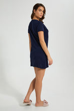 Load image into Gallery viewer, Redtag-Blue-Heart-Printed-NighT-Shirt-Nightshirts-Women's-
