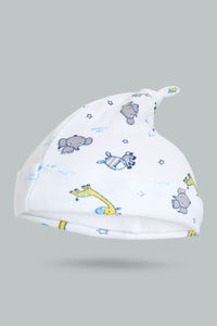 Redtag-Blue-Little-Dreamer-2-Pack-Hats-Hats-Baby-0 to 12 Months