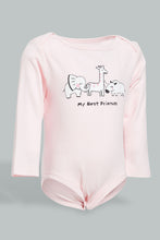 Load image into Gallery viewer, Redtag-Pink-And-White--Animal-Print-2-Pack-Bodysuit-Bodysuits-Baby-0 to 12 Months
