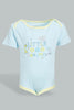 Redtag-Blue-And-Yellow-Little-Dream-Lover-5-Piece-Pack-Bodysuit-Bodysuits-Baby-0 to 12 Months