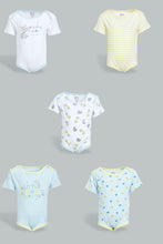 Load image into Gallery viewer, Redtag-Blue-And-Yellow-Little-Dream-Lover-5-Piece-Pack-Bodysuit-Bodysuits-Baby-0 to 12 Months
