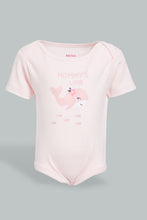 Load image into Gallery viewer, Redtag-Pink-Best-Fins-Forever-5-Piece-Pack-Bodysuit-Bodysuits-Baby-0 to 12 Months
