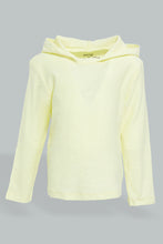 Load image into Gallery viewer, Redtag-Yellow-Hoody-Slub-Tshirt-Hooded-Infant-Boys-3 to 24 Months
