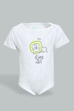 Load image into Gallery viewer, Redtag-Grey-And-Neon-Lion-5-Piece-Pack-Bodysuit-Bodysuits-Baby-0 to 12 Months
