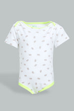 Load image into Gallery viewer, Redtag-Grey-And-Neon-Lion-5-Piece-Pack-Bodysuit-Bodysuits-Baby-0 to 12 Months
