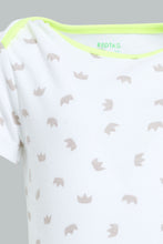 Load image into Gallery viewer, Redtag-Grey-And-Neon-Lion-5-Piece-Pack-Bodysuit-Bodysuits-Baby-0 to 12 Months
