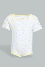 تنزيل الصورة على معرض الصور، Redtag-Yellow-And-Mint-5-Piece-Pack-Bodysuit-Bodysuits-Baby-0 to 12 Months
