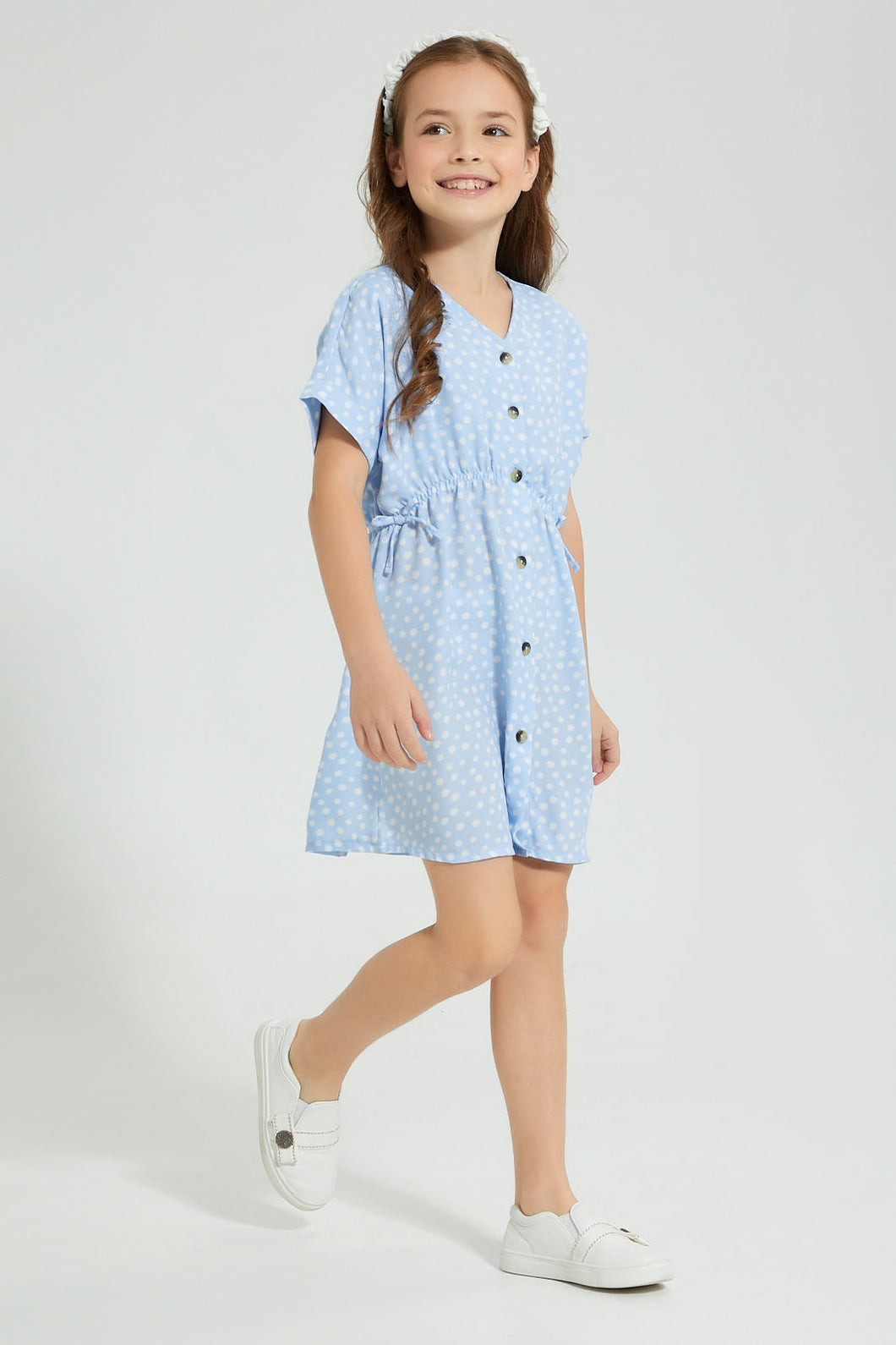 Redtag-Printed-Shirt-Dress-Colour:Blue,-Filter:Girls-(2-to-8-Yrs),-Girls-Dresses,-New-In,-New-In-GIR,-Non-Sale,-S22B,-Section:Kidswear-Girls-2 to 8 Years