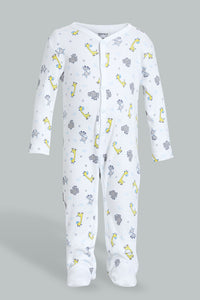 Redtag-Blue-And-Yellow-Little-Dream-Lover-3-Piece-Pack-L-Sleepsuits-Baby-0 to 12 Months