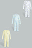 Redtag-Blue-And-Yellow-Little-Dream-Lover-3-Piece-Pack-L-Sleepsuits-Baby-0 to 12 Months