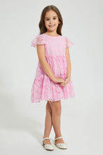 Load image into Gallery viewer, Redtag-Lace-Dress-Colour:Pink,-Filter:Girls-(2-to-8-Yrs),-Girls-Dresses,-New-In,-New-In-GIR,-Non-Sale,-S22B,-Section:Kidswear-Girls-2 to 8 Years
