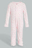 Redtag-Pink-Best-Fins-Forever-3-Piece-Pack-Bodysuit-Sleepsuits-Baby-0 to 12 Months