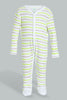 Redtag-Grey-And-Neon-Lion-3-Piece-Pack-Bodysuit-Sleepsuits-Baby-0 to 12 Months