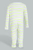 Redtag-Grey-And-Neon-Lion-3-Piece-Pack-Bodysuit-Sleepsuits-Baby-0 to 12 Months