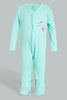 Redtag-Yellow-And-Mint-3-Piece-Pack-Bodysuit-Sleepsuits-Baby-0 to 12 Months