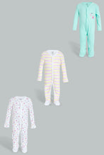 تنزيل الصورة على معرض الصور، Redtag-Yellow-And-Mint-3-Piece-Pack-Bodysuit-Sleepsuits-Baby-0 to 12 Months
